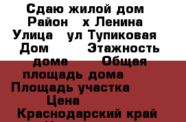 Сдаю жилой дом › Район ­ х.Ленина › Улица ­ ул Тупиковая › Дом ­ 17 › Этажность дома ­ 1 › Общая площадь дома ­ 85 › Площадь участка ­ 300 › Цена ­ 25 000 - Краснодарский край, Краснодар г. Недвижимость » Дома, коттеджи, дачи аренда   . Краснодарский край,Краснодар г.